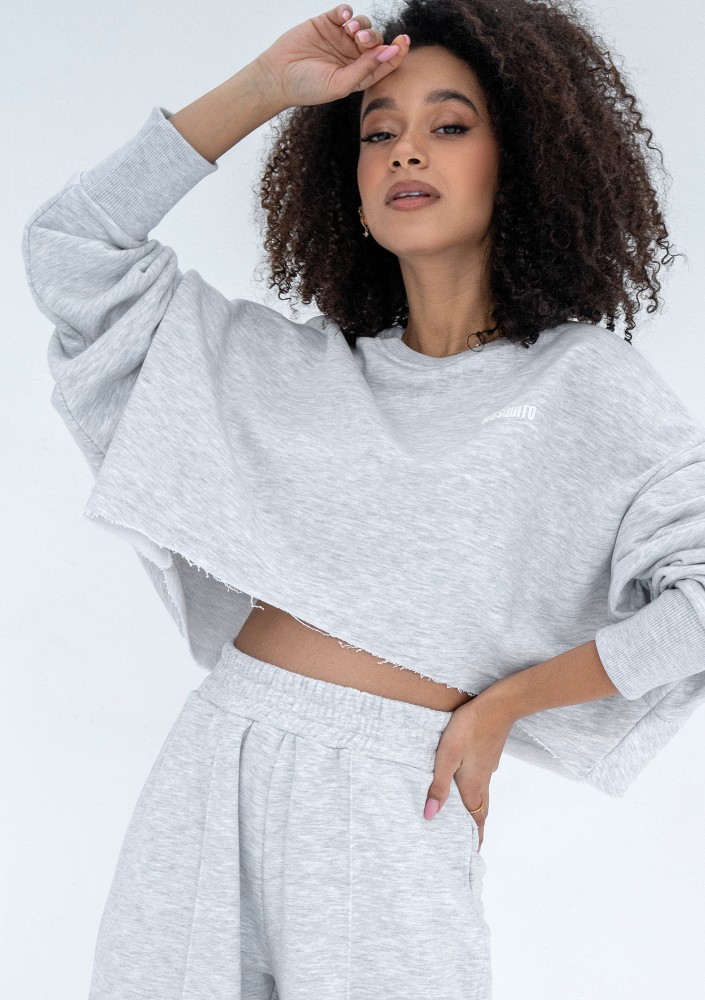 Shore Crop - Bluza oversize Light Melange