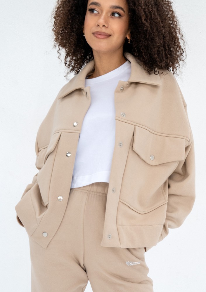 Tribe - Sand beige cargo sweatshirt