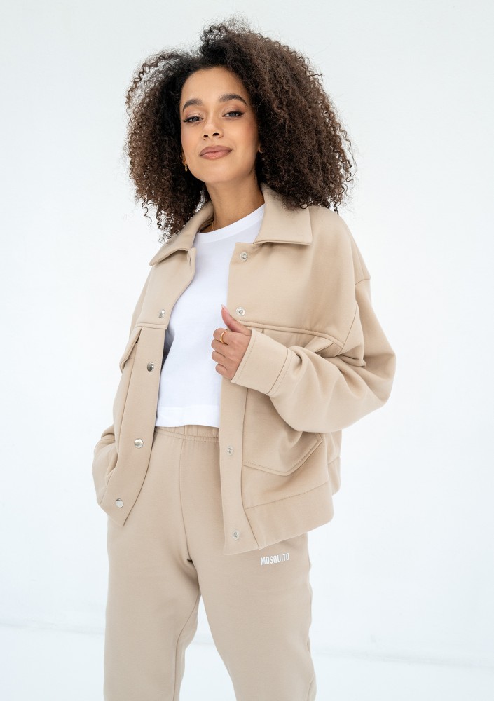 Tribe - Rozpinana bluza cargo Sand Beige