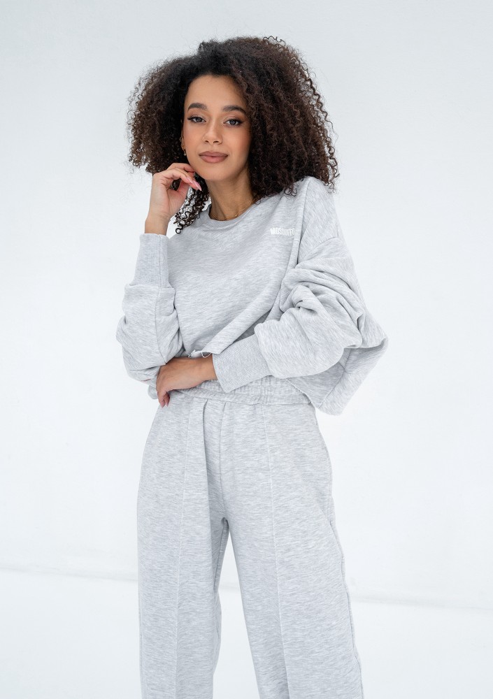 Shore Crop - Bluza oversize Light Melange