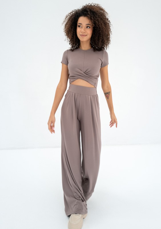 Nazza - Loose latte beige pants