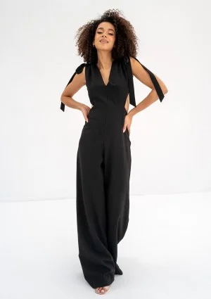 Lux - Black cutout back jumpsuit