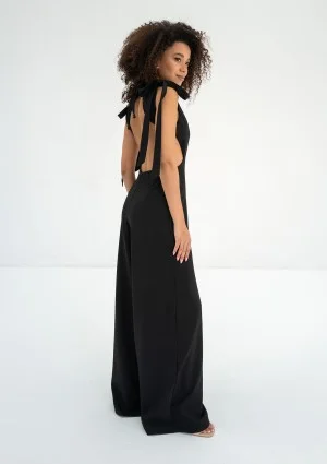Lux - Black cutout back jumpsuit
