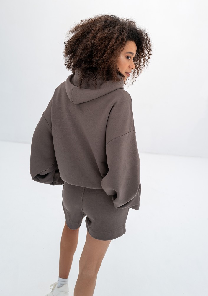 Bane - Rozpinana bluza oversize z kapturem Savannah Tan