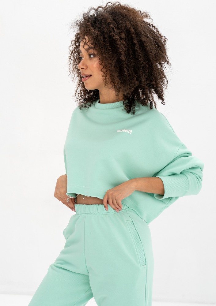 Shore Crop - Fresh mint crop oversize sweatshirt