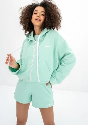 Bane - Fresh mint oversize zipped hoodie