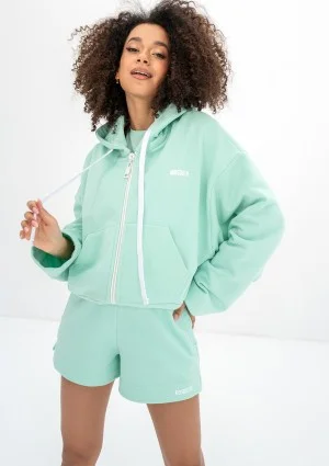 Bane - Rozpinana bluza oversize z kapturem Fresh Mint