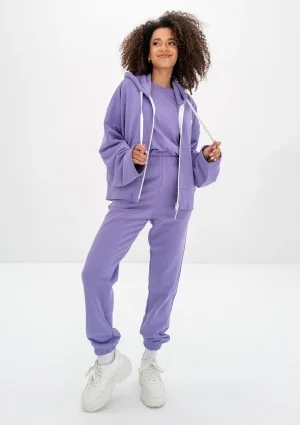 Bane - Grape fruit violet oversize zipped hoodie