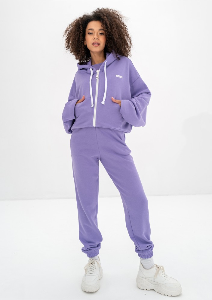 Bane - Grape fruit violet oversize zipped hoodie