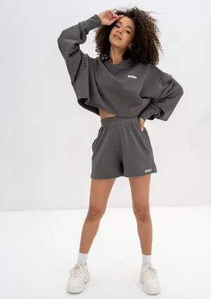 Shore Crop - Bluza oversize Dark Stone