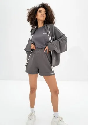Bane - Rozpinana bluza oversize z kapturem Dark Stone