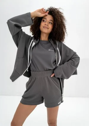 Bane - Rozpinana bluza oversize z kapturem Dark Stone