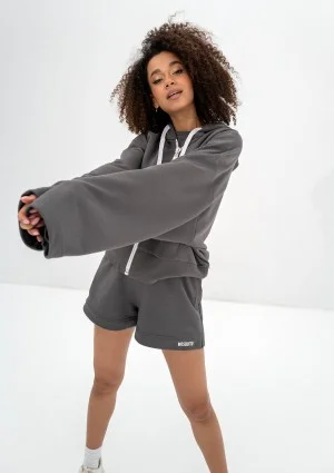 Bane - Rozpinana bluza oversize z kapturem Dark Stone