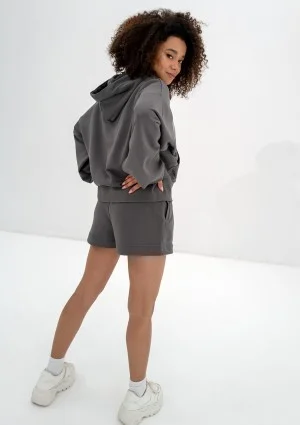 Bane - Rozpinana bluza oversize z kapturem Dark Stone