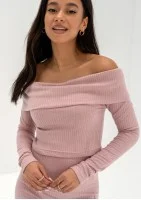 Silky - Powder pink knitted top