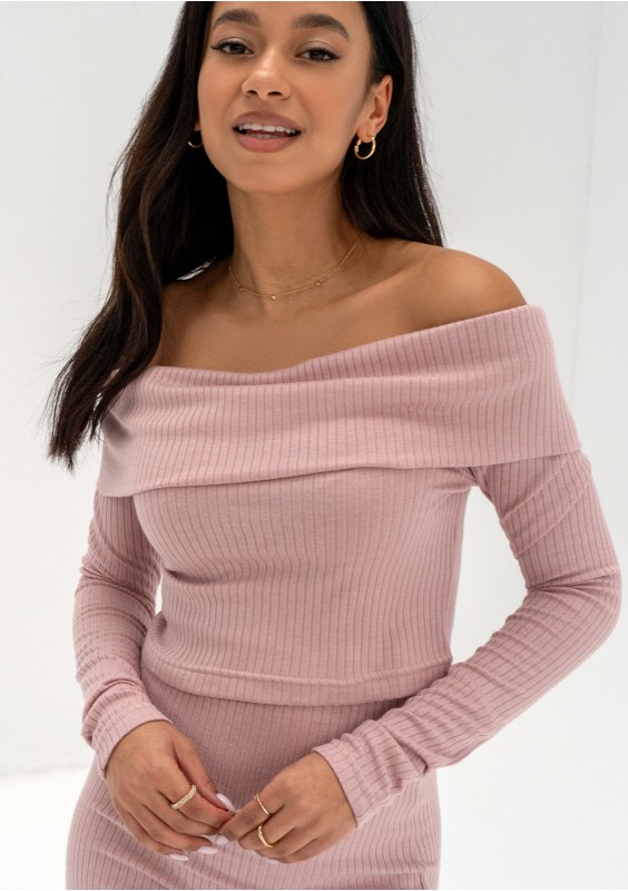 Silky - Powder pink knitted top