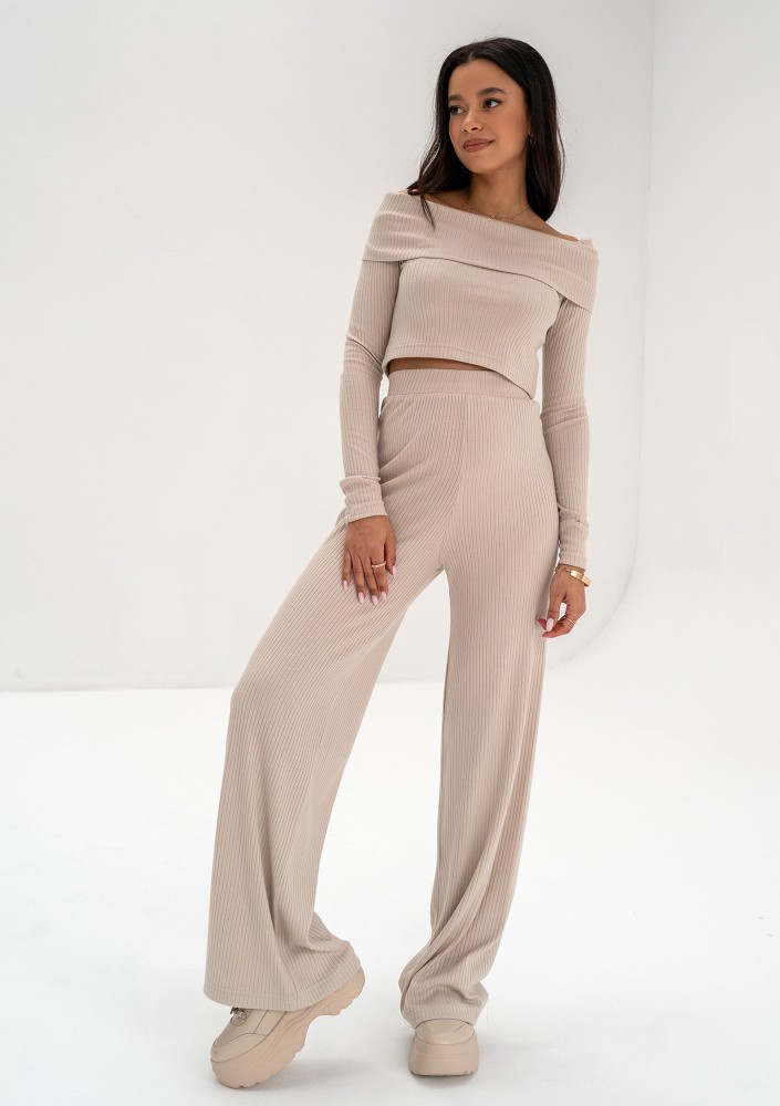 Silky - Beige knitted top