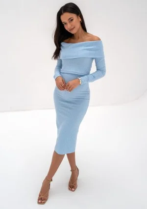 Silky - Light blue knitted top