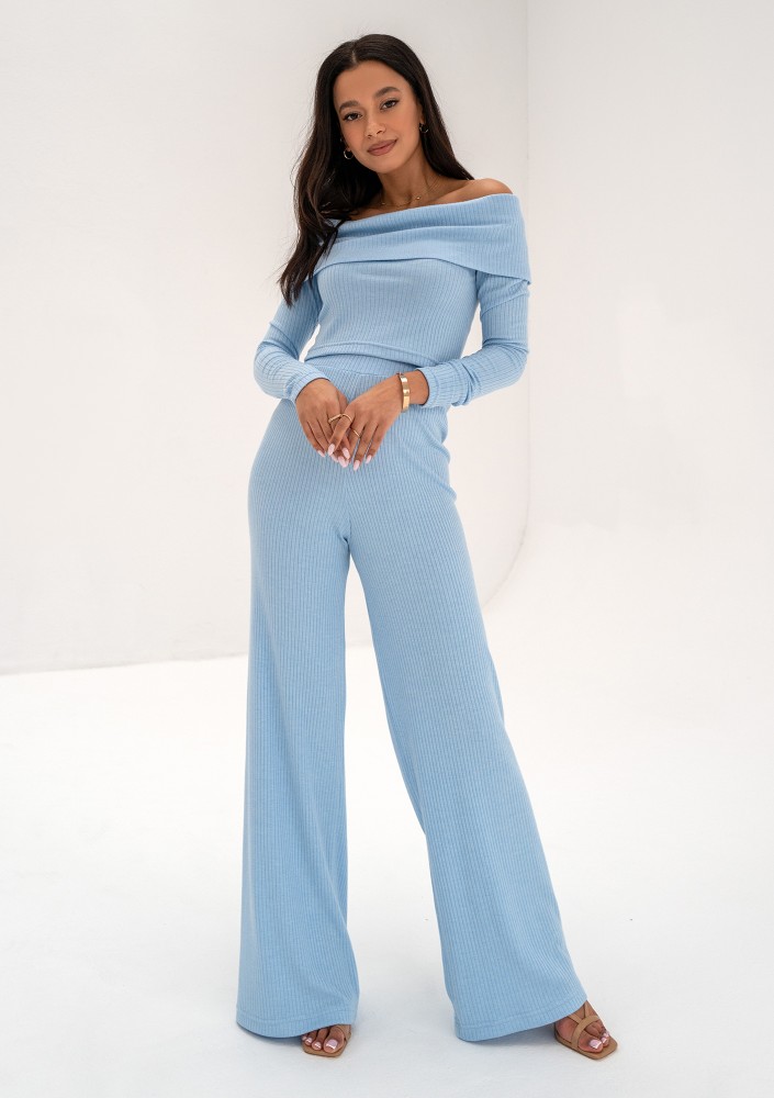 Silky - Light blue knitted top