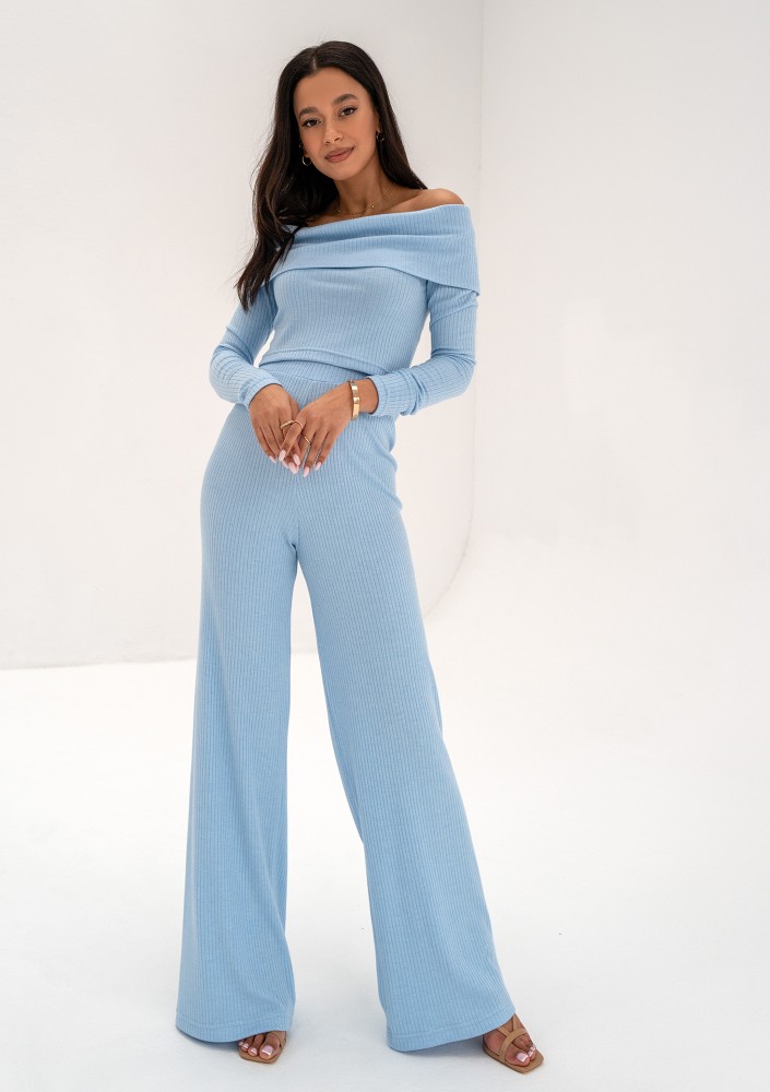 Silky - Light blue knitted top