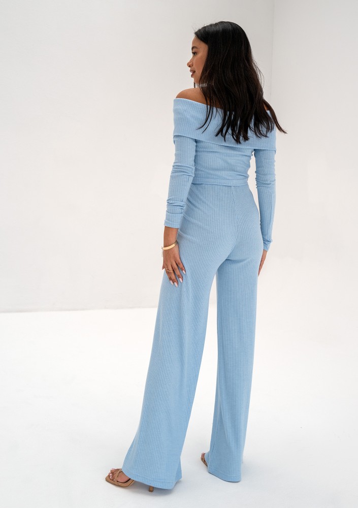 Silky - Light blue knitted top