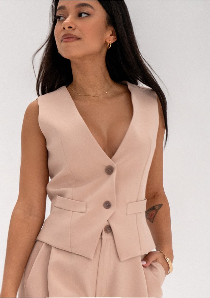 Mocca - Beige vest