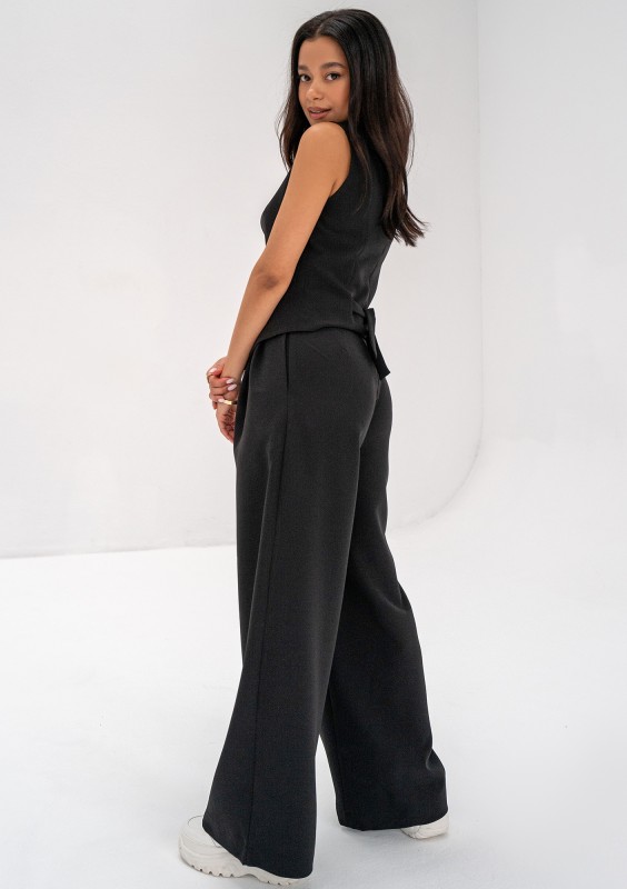 Mocca - Black wide trousers