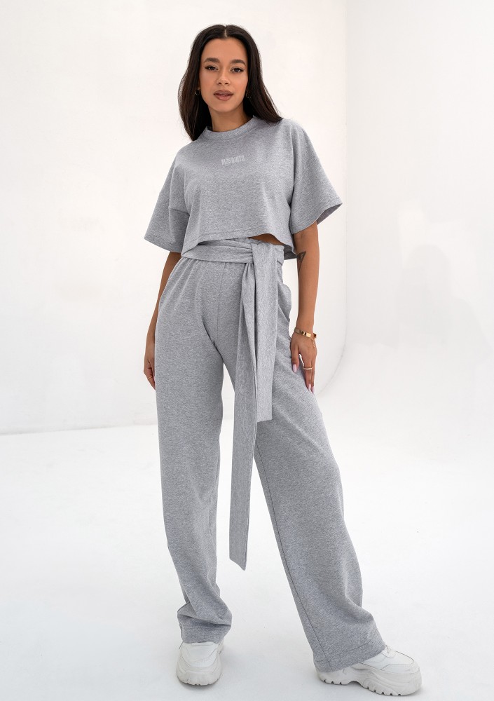 Sky - Melange grey short T-shirt