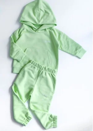 Pure - Bluza dziecięca z kapturem Lime Green
