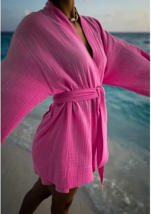 Pavla - Pink muslin shirt