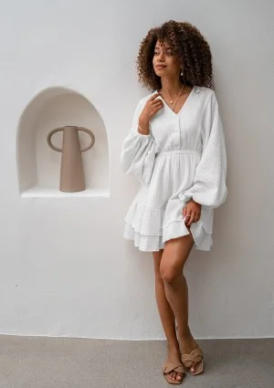 Milla - White muslin dress