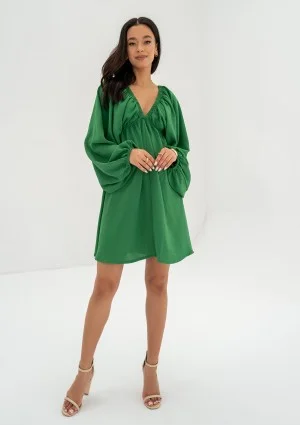 Aruba - Green V-neck mini dress