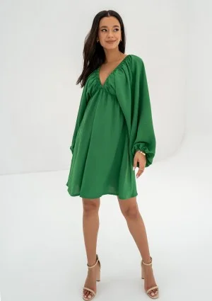 Aruba - Green V-neck mini dress