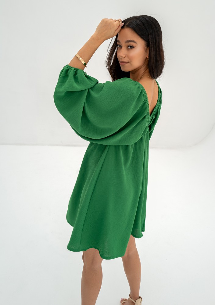 Aruba - Green V-neck mini dress