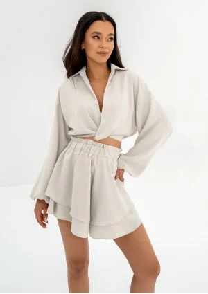Toscane - White crop shirt