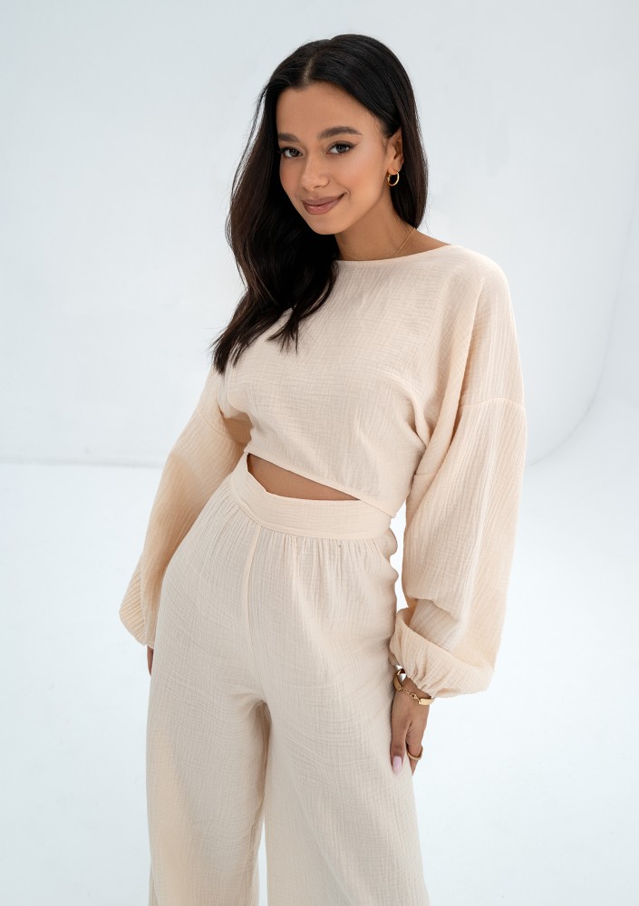 Alines - Creamy muslin top