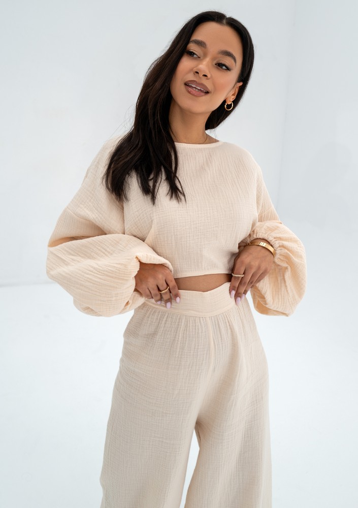 Alines - Creamy muslin top