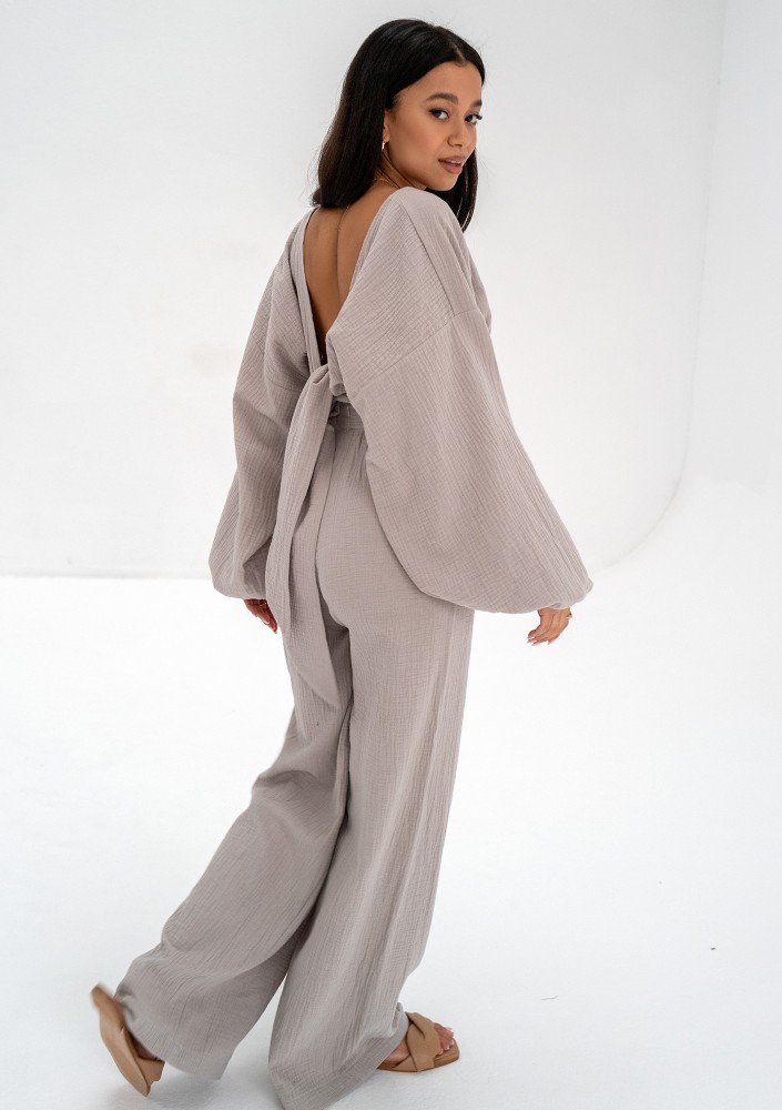 Alines - Taupe muslin top