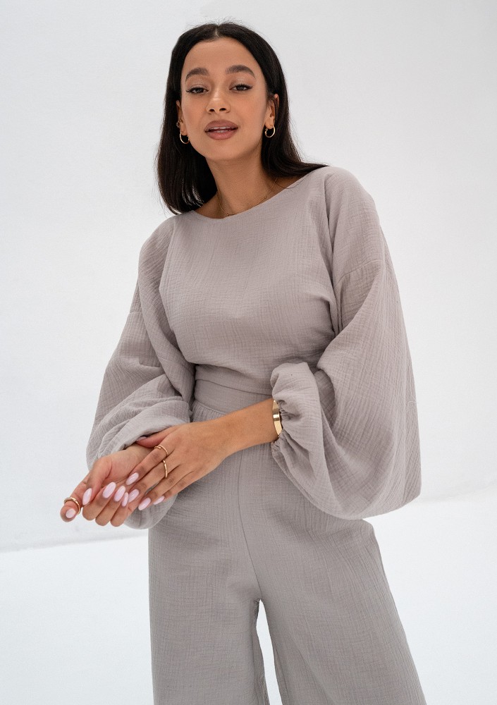 Alines - Taupe muslin top