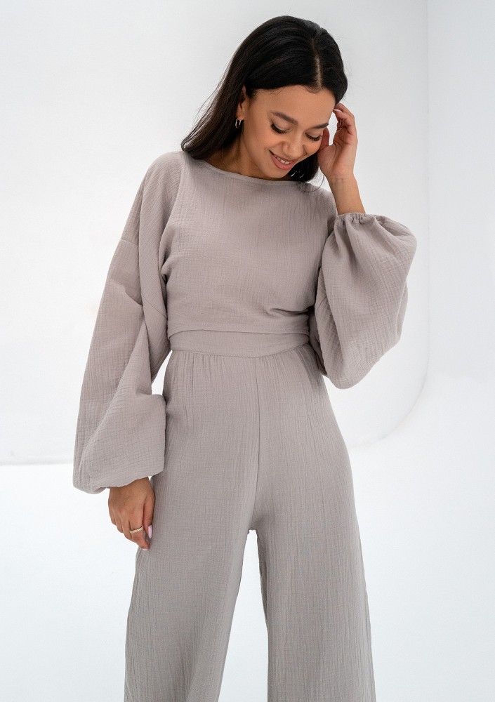 Alines - Taupe muslin top