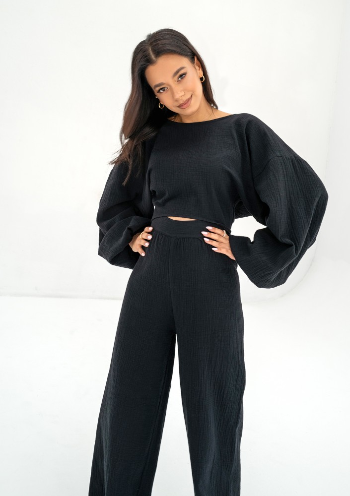 Alines - Black muslin top