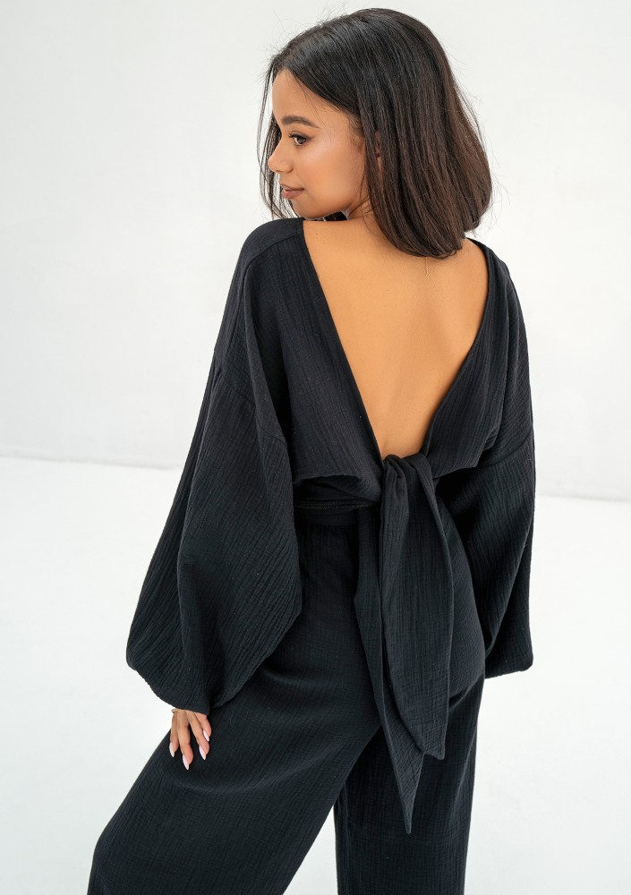 Alines - Black muslin top