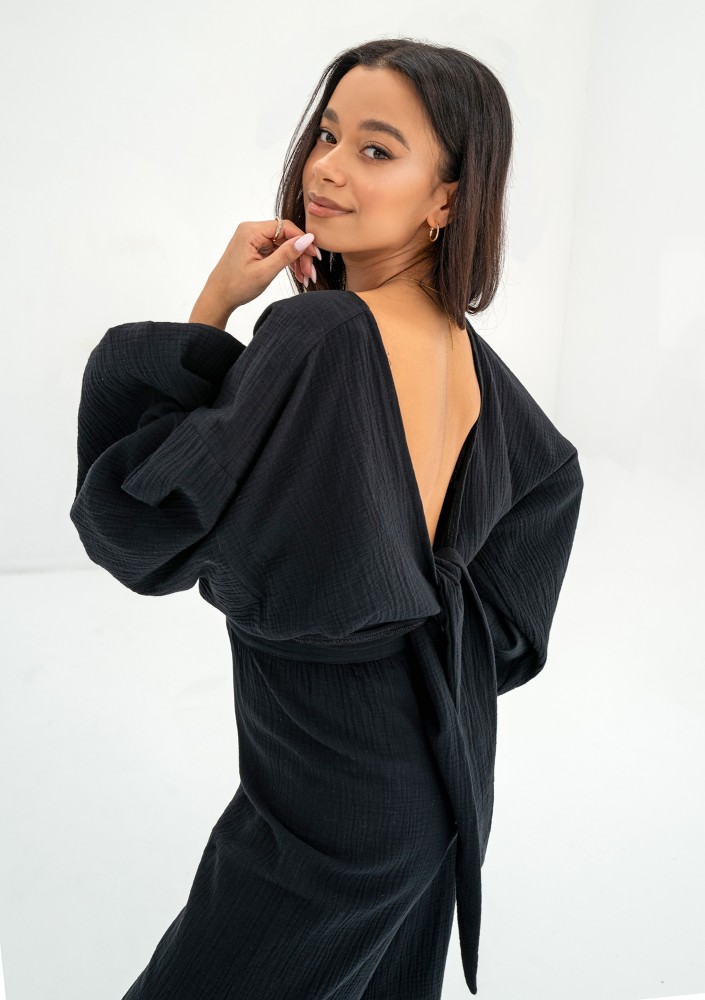 Alines - Black muslin top