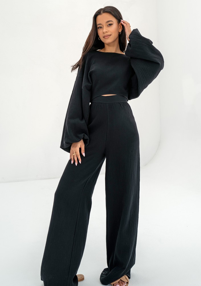 Alines - Black muslin top