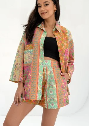 Filo - Koszula w kwiatki boho Pink