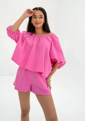 Boco - Pink muslin shorts