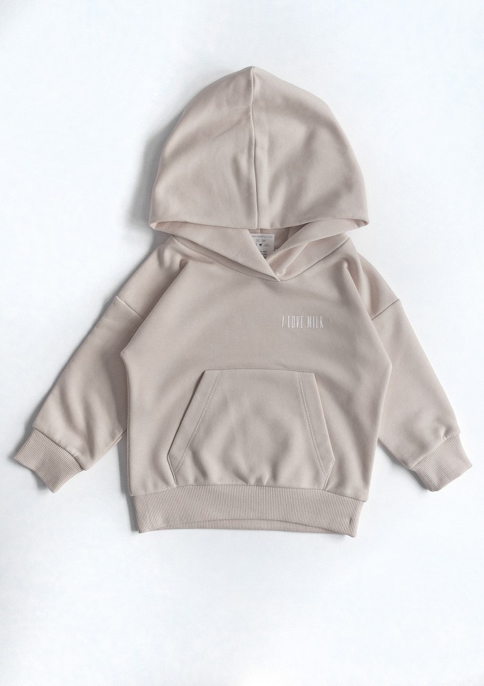 Pure - Bluza dziecięca z kapturem Coconut