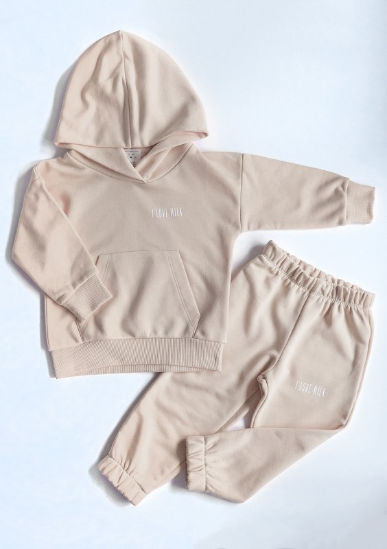 Pure - Bluza dziecięca z kapturem Coconut