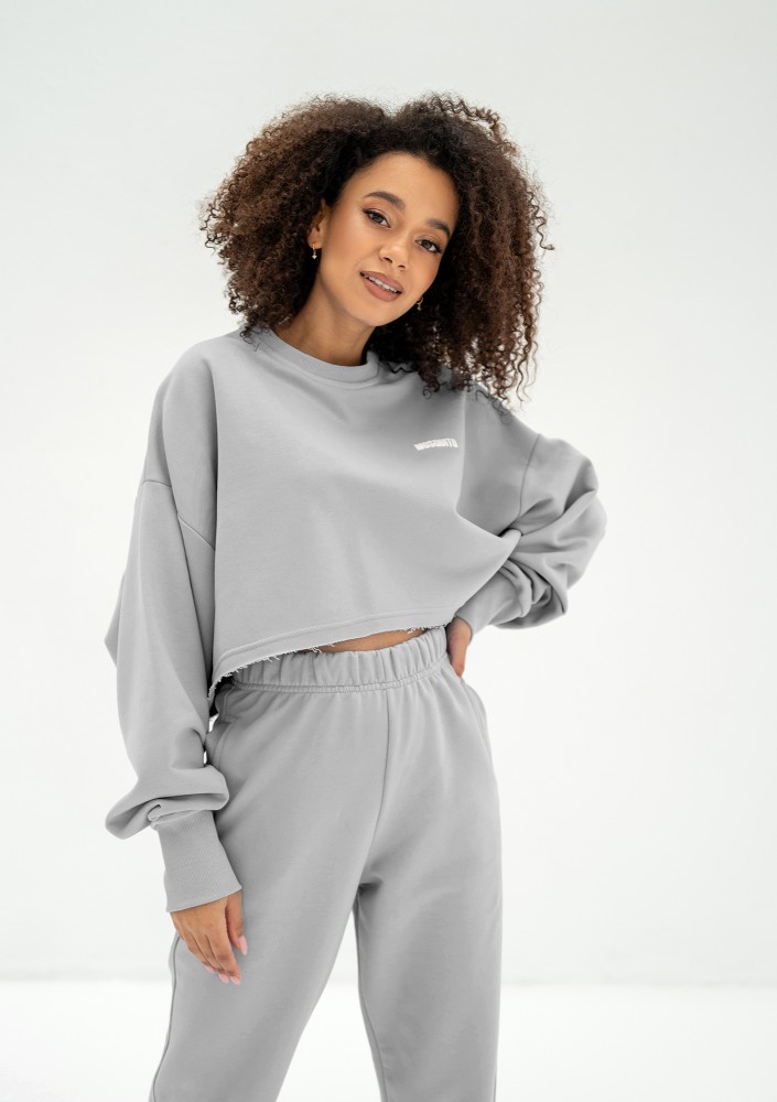 Shore Crop - Bluza oversize Gray Rock