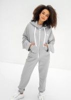 Bane - Gray rock oversize zipped hoodie